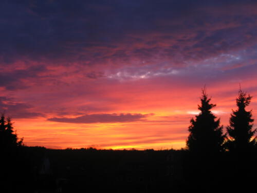 Sonnenuntergang vom Garten aus